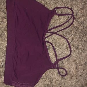 LULULEMON MAROON SPORTS BRA SIZE 2